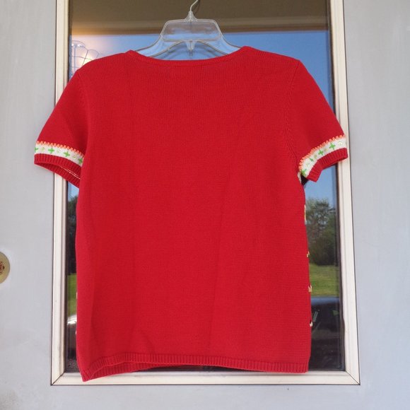 VINTAGE embroidered & sequin detail 90s sweater - Picture 5 of 10